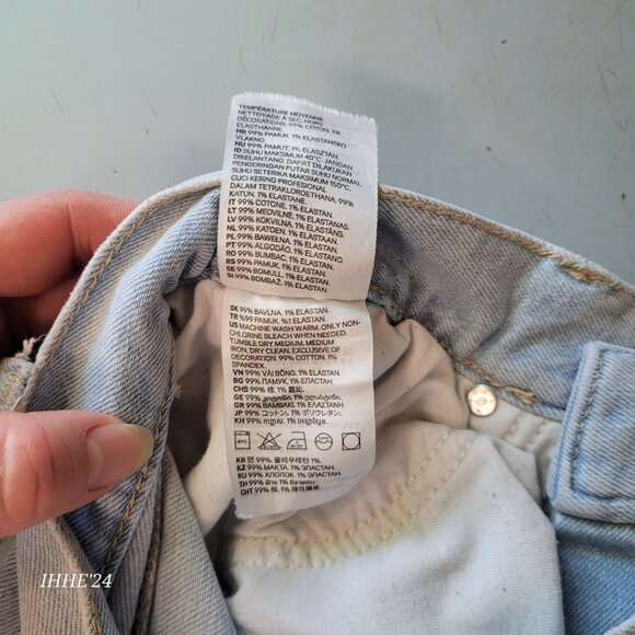 H&M  Men' Slim Fit Light Wash Denim Jeans 29/32 - Picture 7 of 8